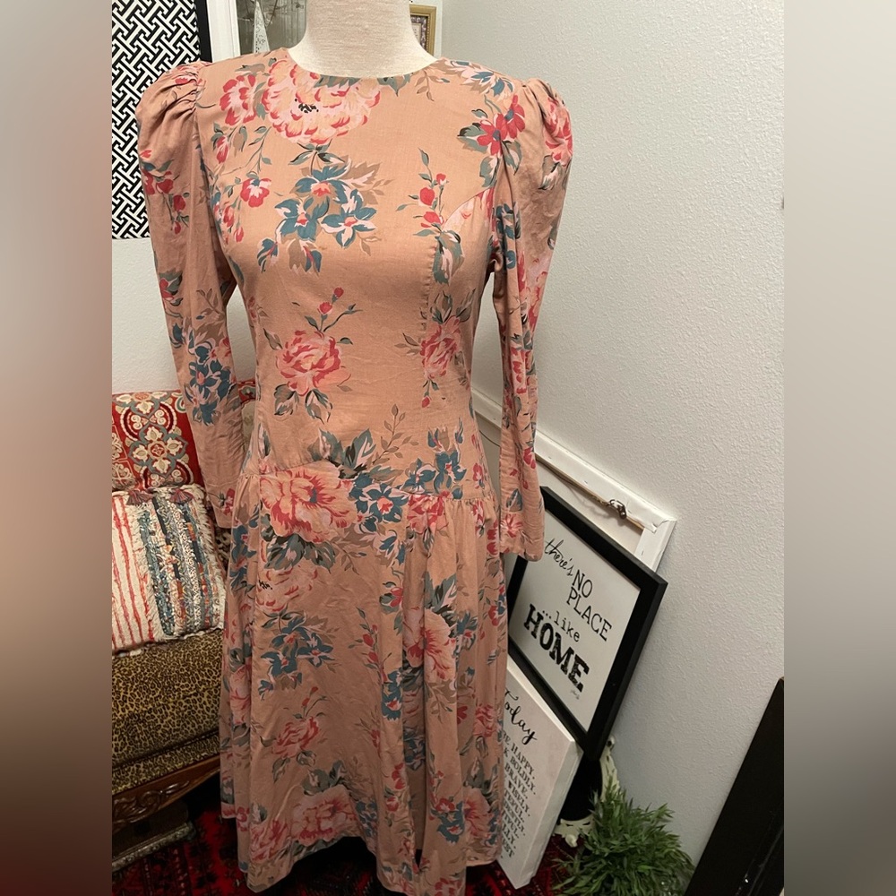 Leslie Lucks Floral Prairie Dress Women’s 14 (Runs Small) Vintage Cottagecore